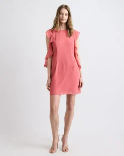 Sleeveless A-Line Cocktail Dress with Ruffles