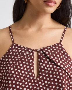 Sleeveless Crew-Neck Chiffon Blouse