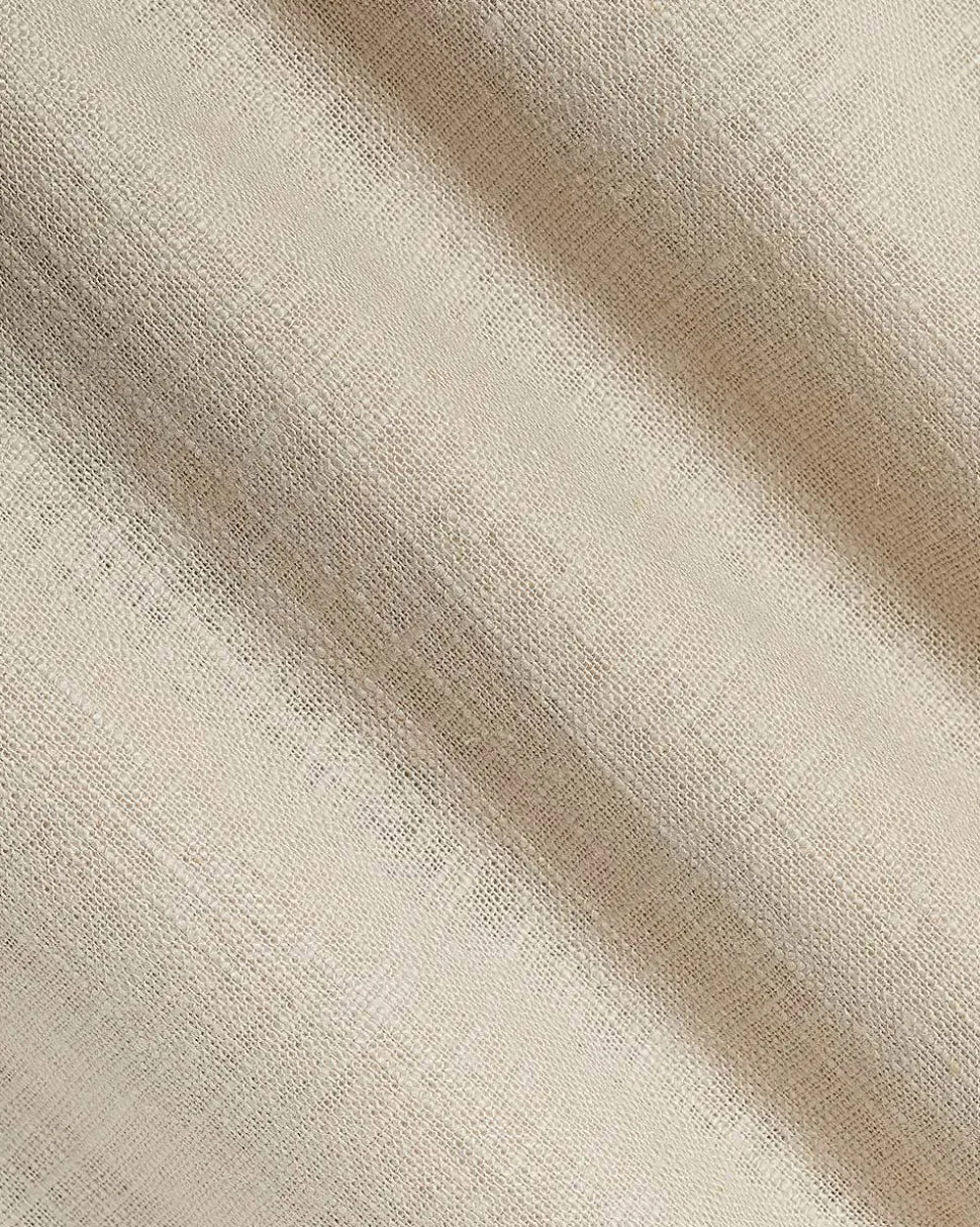 Sleeveless Crew-Neck Linen-Blend Blouse
