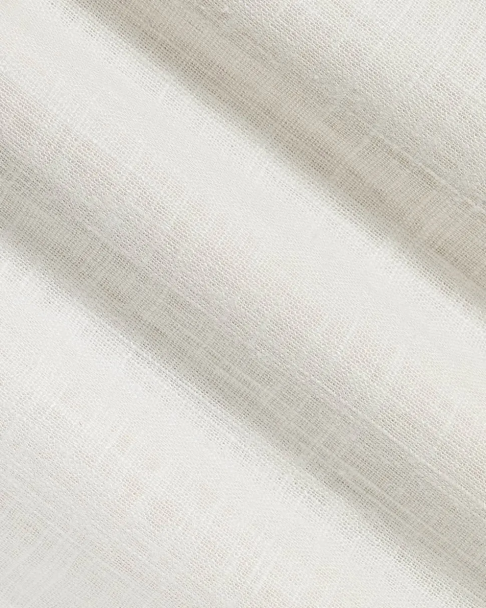 Sleeveless Crew-Neck Linen-Blend Shift Dress