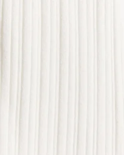 Sleeveless Crew-Neck Ribbed Buttoned-Down Top
