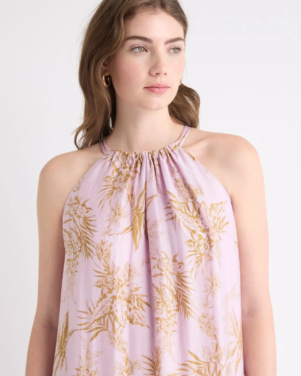 Sleeveless Halter-Neck Maxi Dress