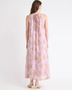 Sleeveless Halter-Neck Maxi Dress