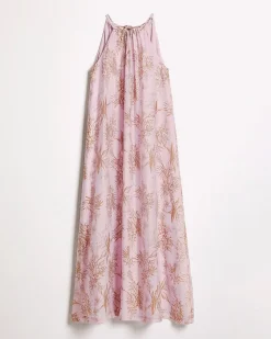 Sleeveless Halter-Neck Maxi Dress