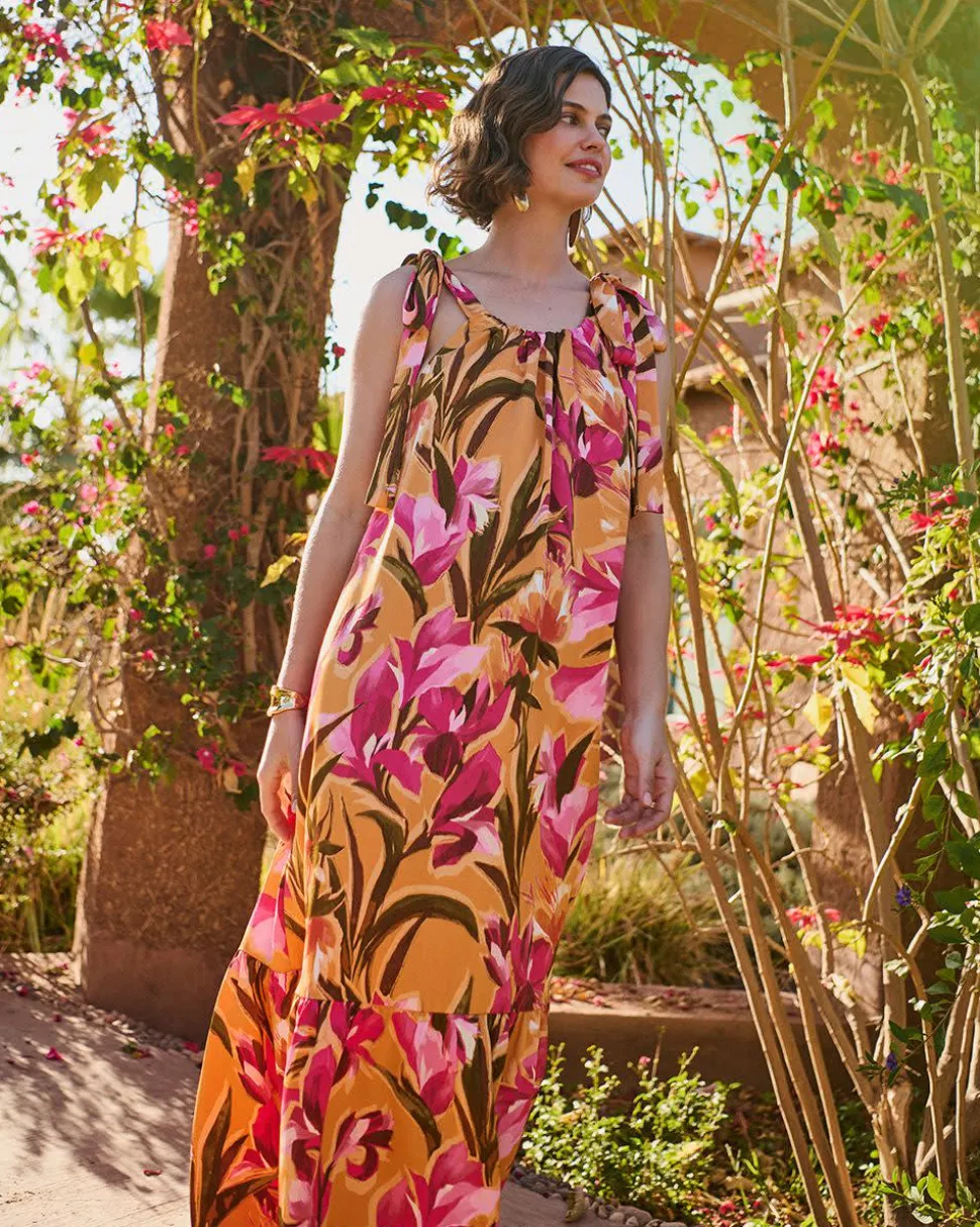 Sleeveless Halter-Neck Midi Dress