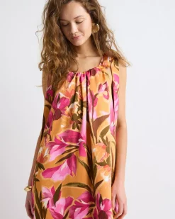 Sleeveless Halter-Neck Midi Dress