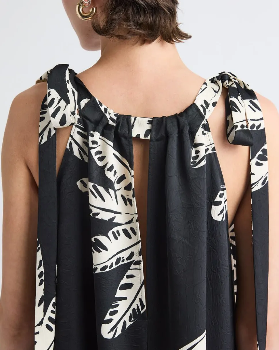 Sleeveless Halter-Neck Midi Dress