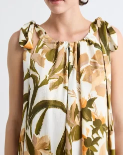 Sleeveless Halter-Neck Midi Dress