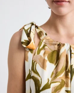 Sleeveless Halter-Neck Midi Dress