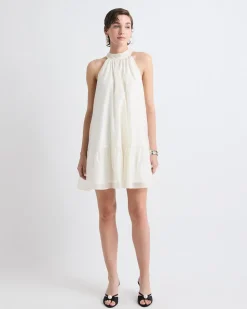 Sleeveless Halter-Neck Straight Cocktail Dress