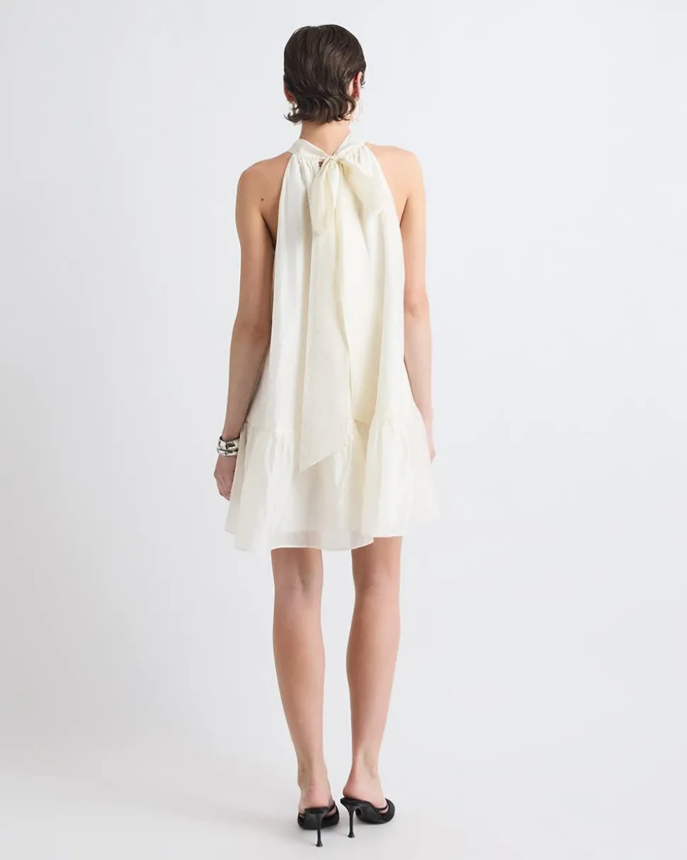 Sleeveless Halter-Neck Straight Cocktail Dress