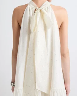 Sleeveless Halter-Neck Straight Cocktail Dress