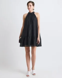 Sleeveless Halter-Neck Straight Cocktail Dress