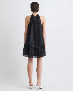 Sleeveless Halter-Neck Straight Cocktail Dress