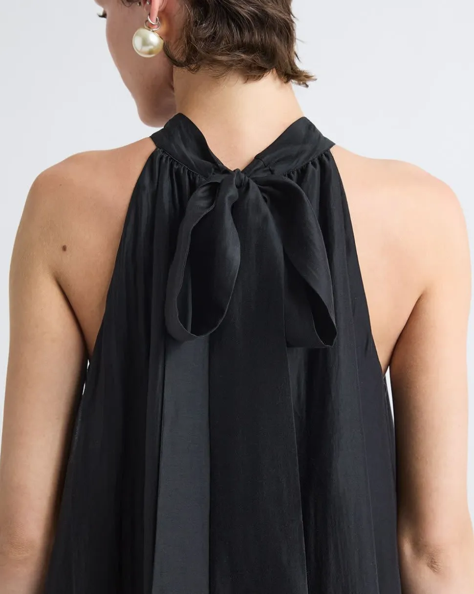 Sleeveless Halter-Neck Straight Cocktail Dress