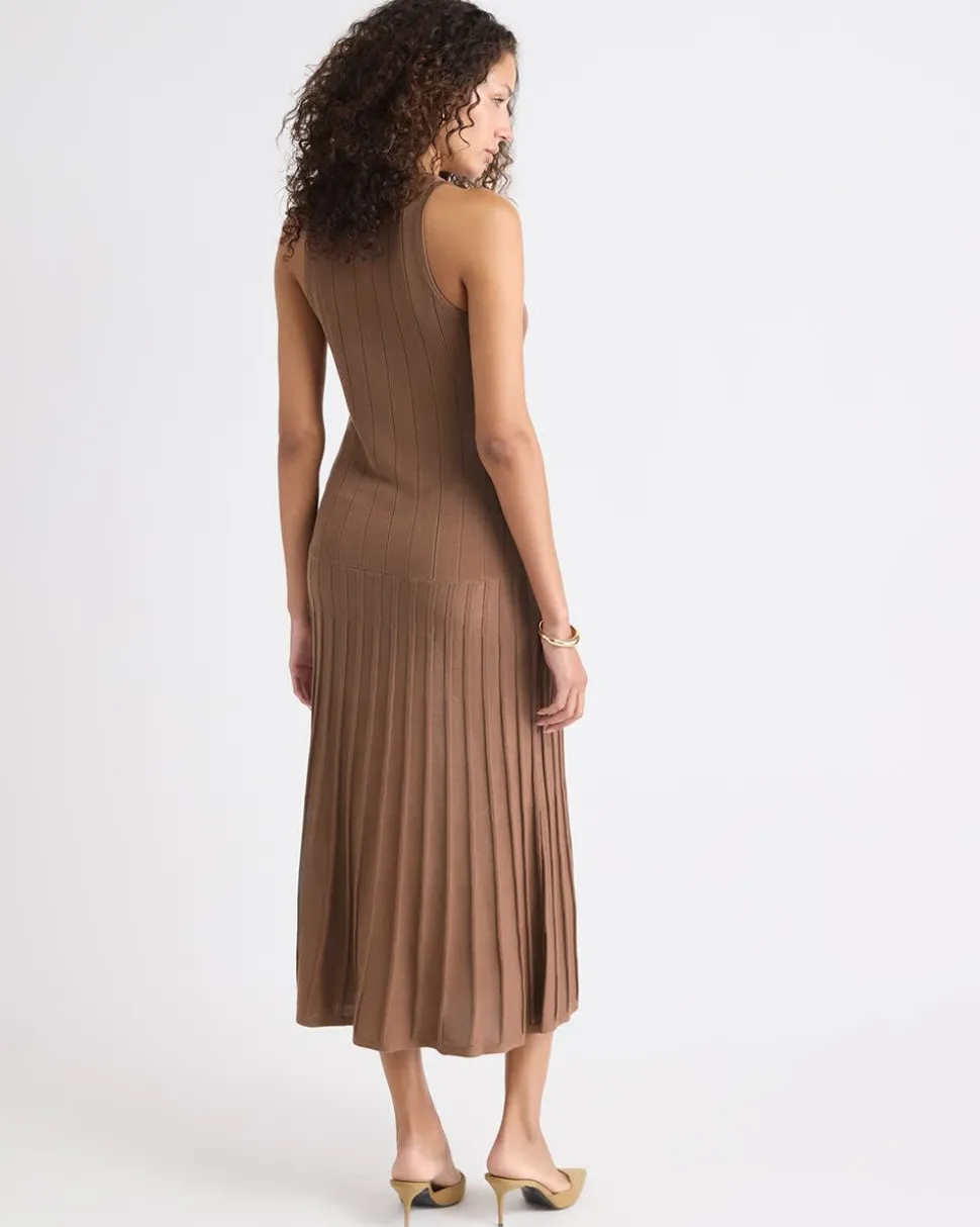 Sleeveless Midi Sweater Dress