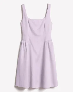 Sleeveless Mini Cocktail Dress with Square Neckline