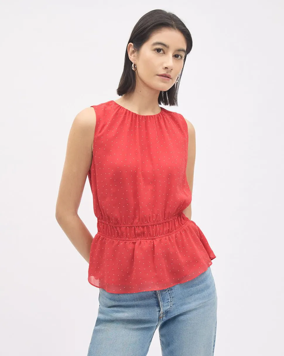 Sleeveless Peplum Blouse