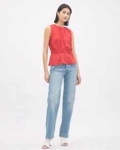 Sleeveless Peplum Blouse