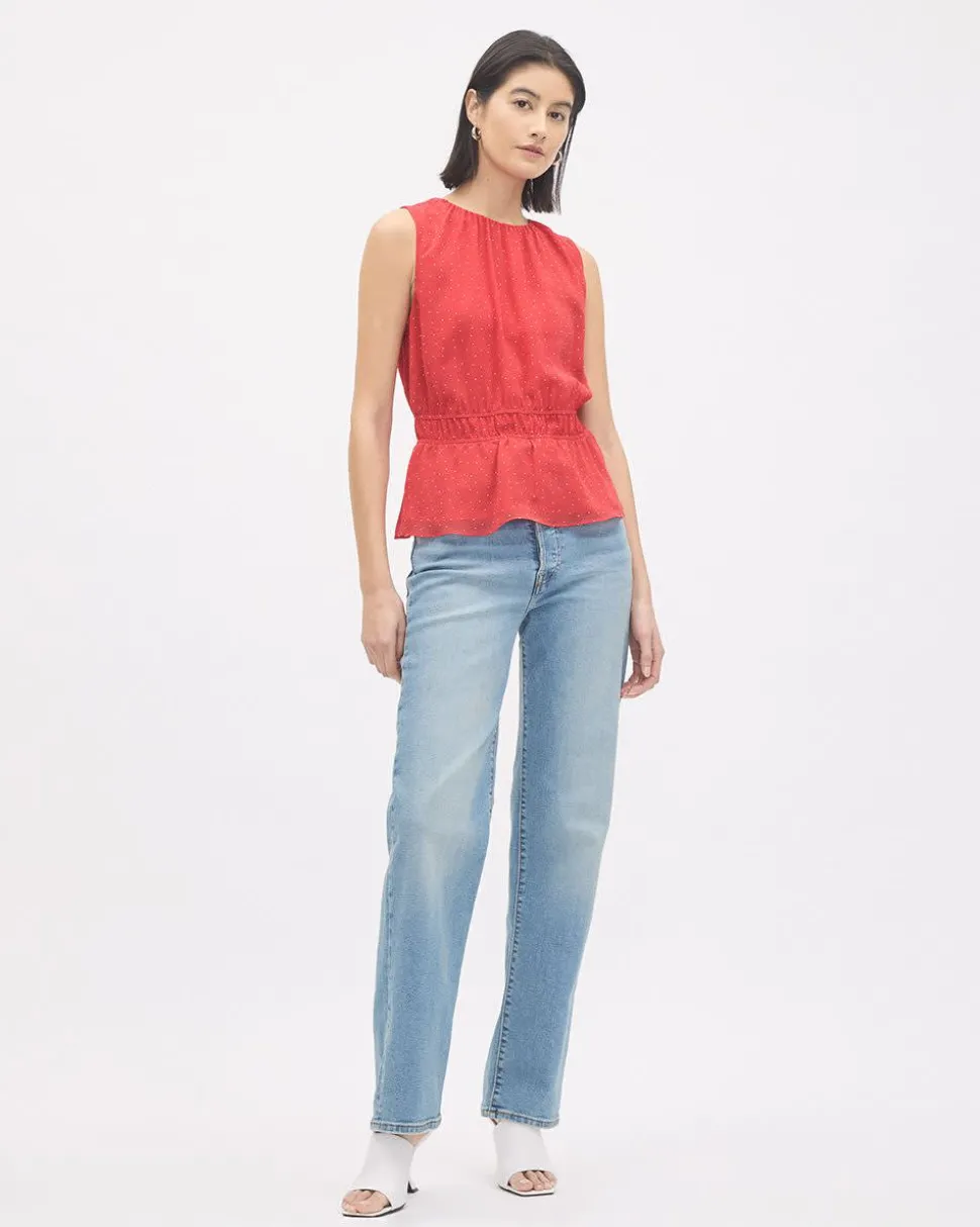Sleeveless Peplum Blouse