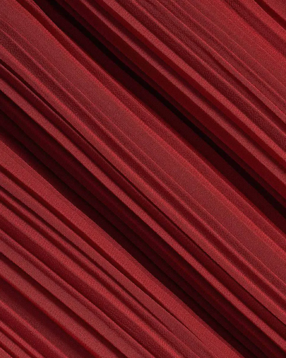 Sleeveless Pleated Chiffon Maxi Dress