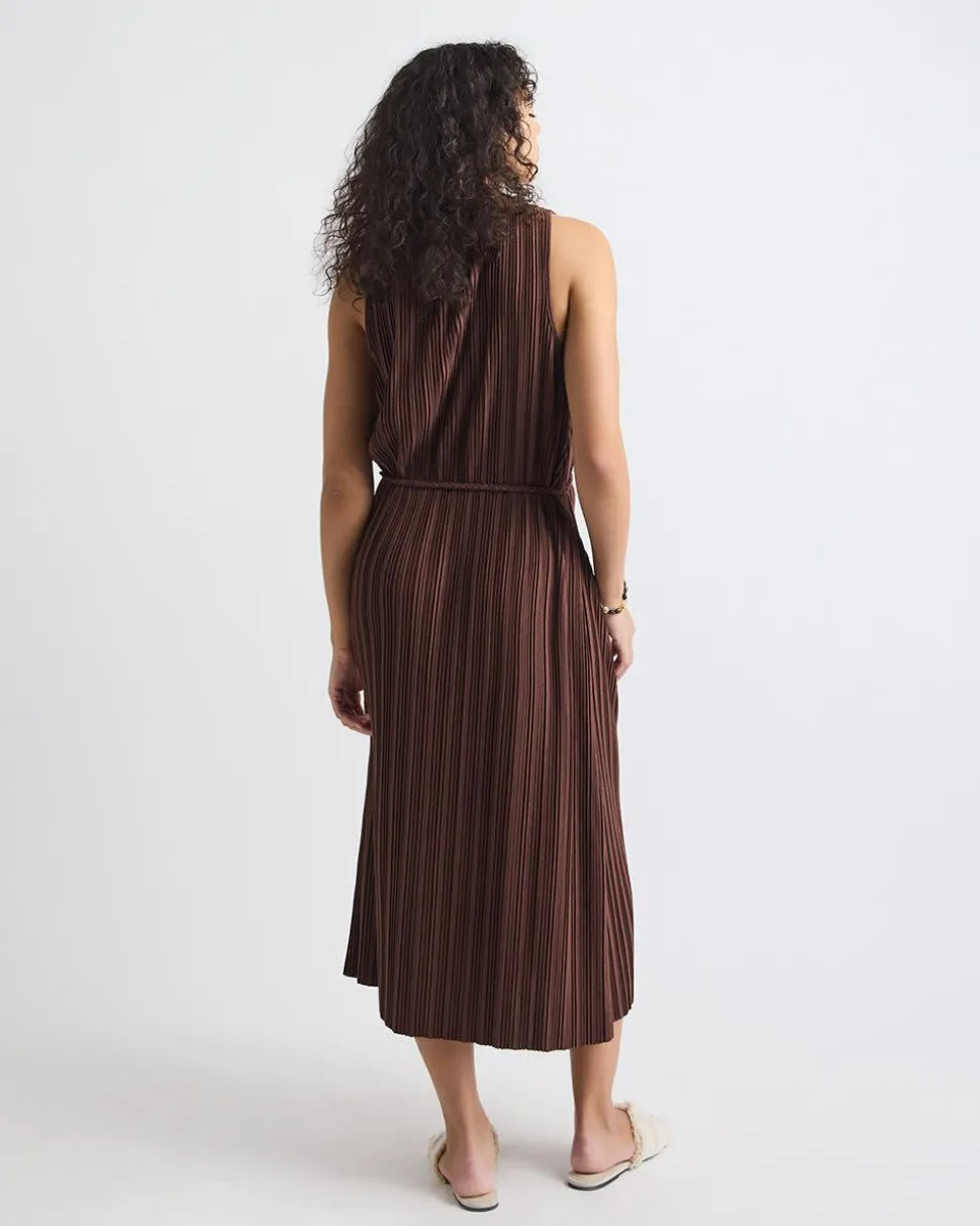 Sleeveless Pleated Maxi Dress