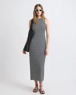 Sleeveless Ribbed Midi Dress