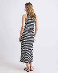 Sleeveless Ribbed Midi Dress