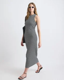Sleeveless Ribbed Midi Dress