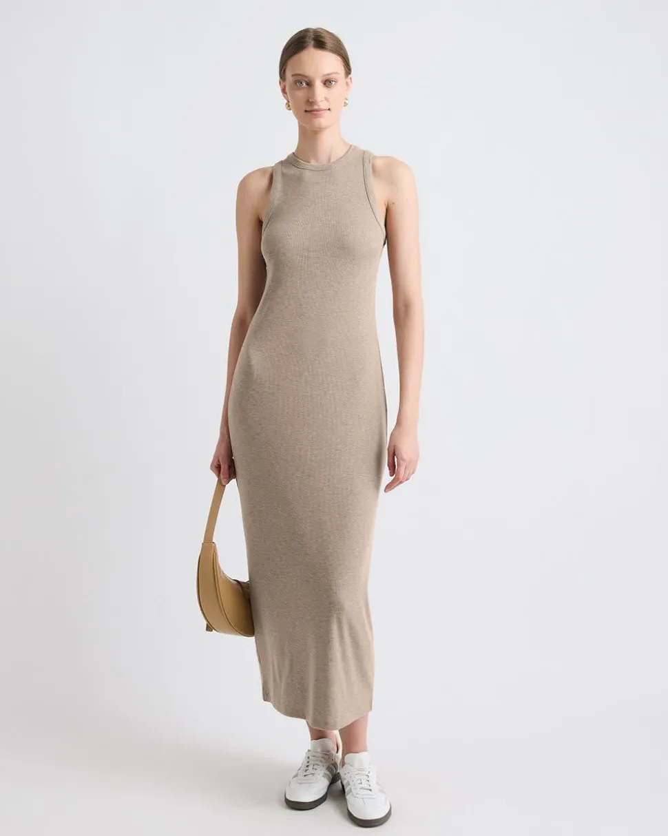 Sleeveless Ribbed Midi Dress