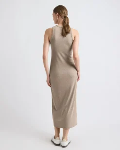 Sleeveless Ribbed Midi Dress
