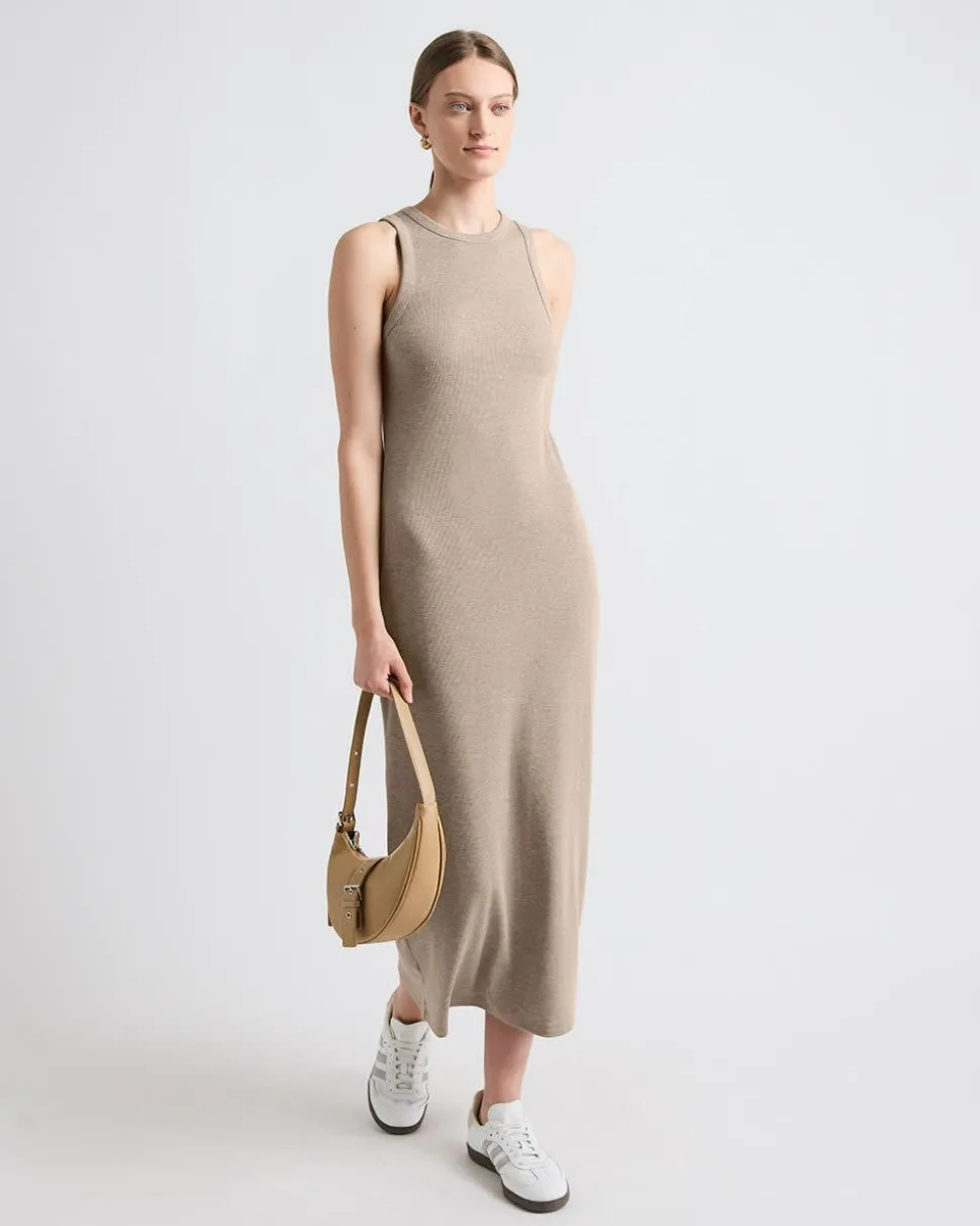 Sleeveless Ribbed Midi Dress