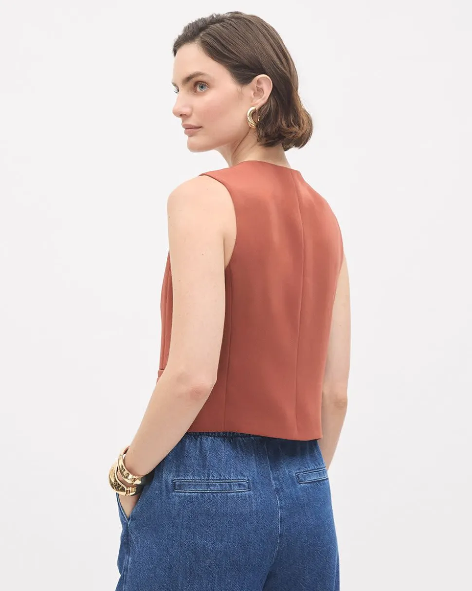 Sleeveless Satin Vest