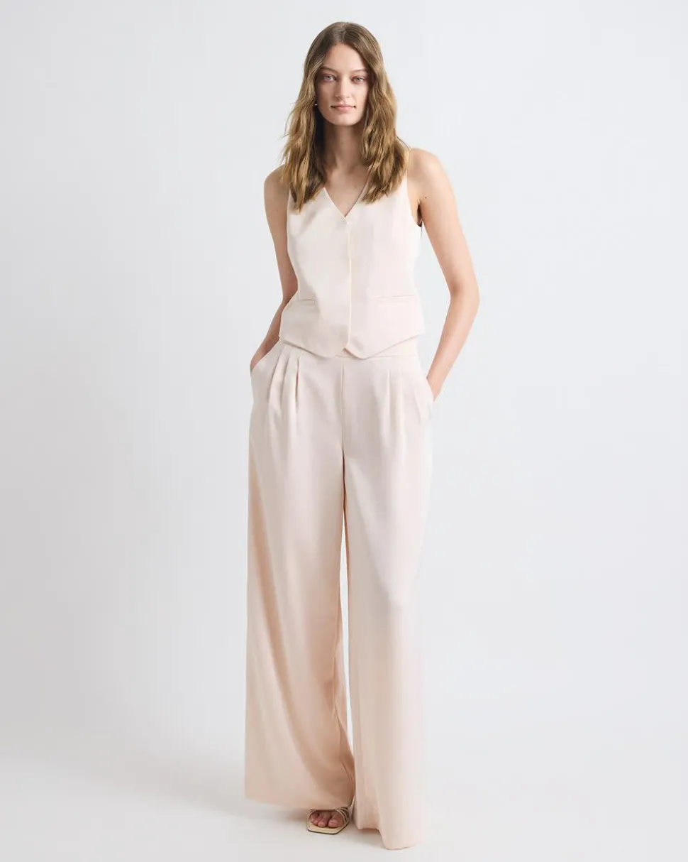 Sleeveless Short Satin Vest