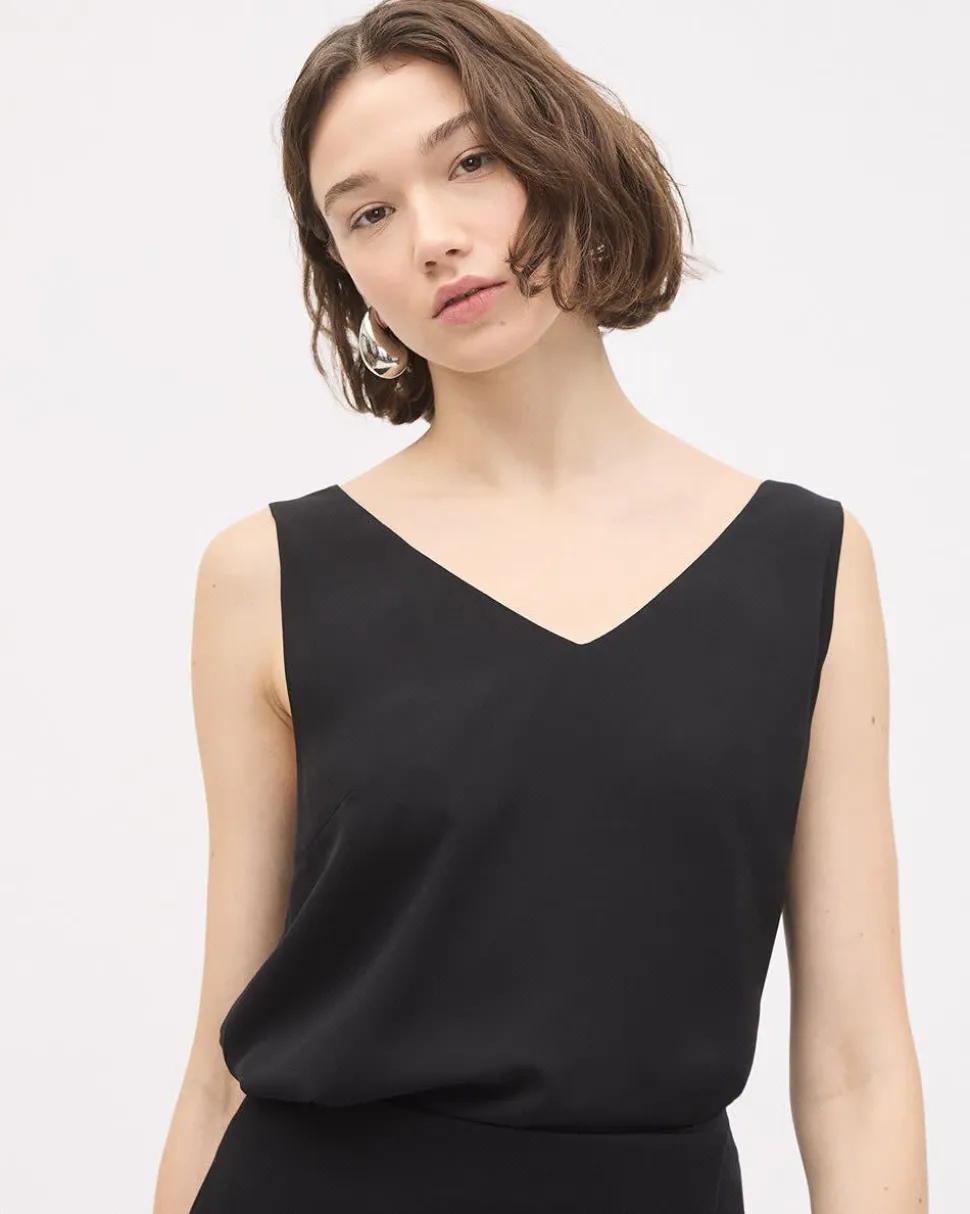 Sleeveless V-Neck Blouse