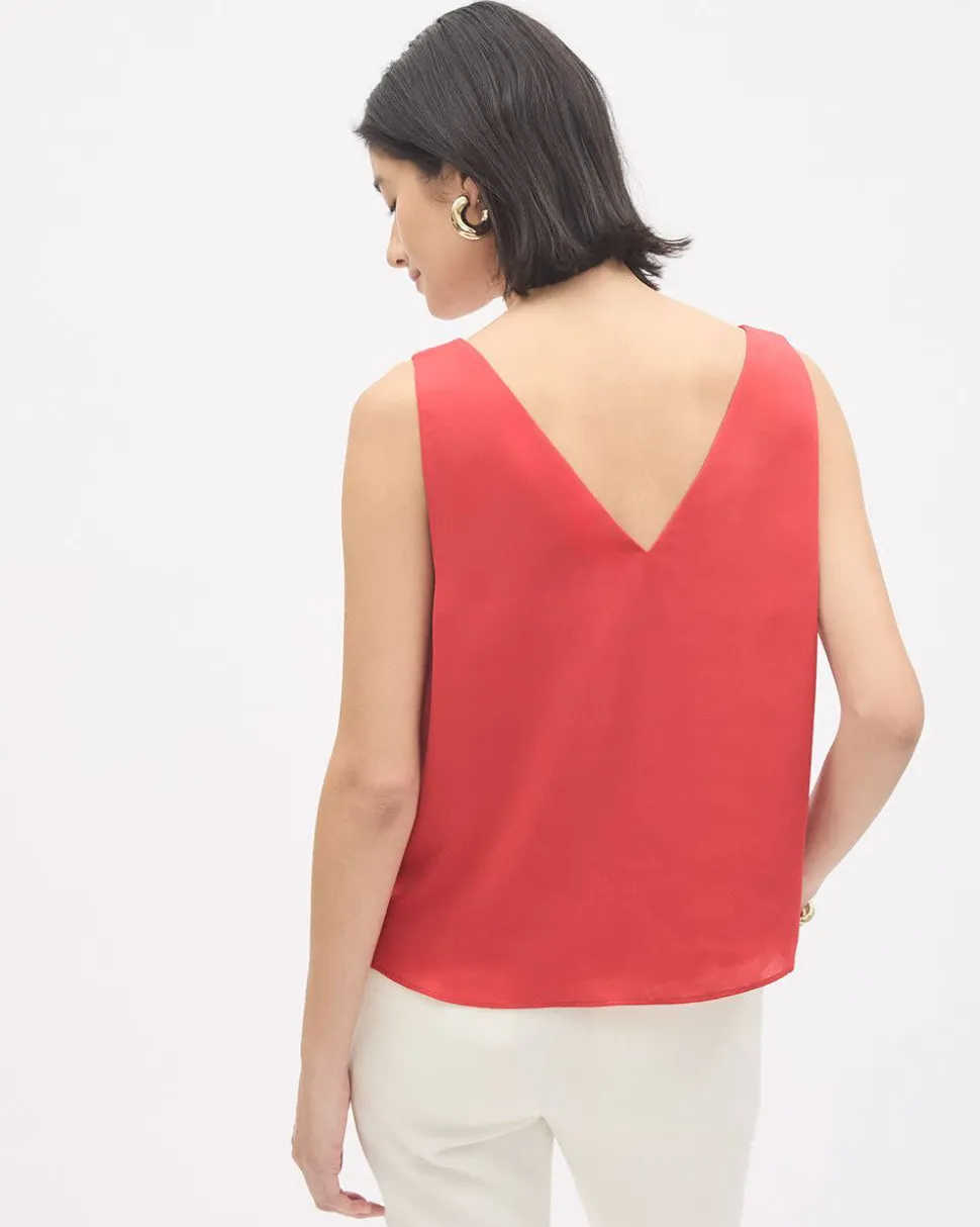 Sleeveless V-Neck Blouse