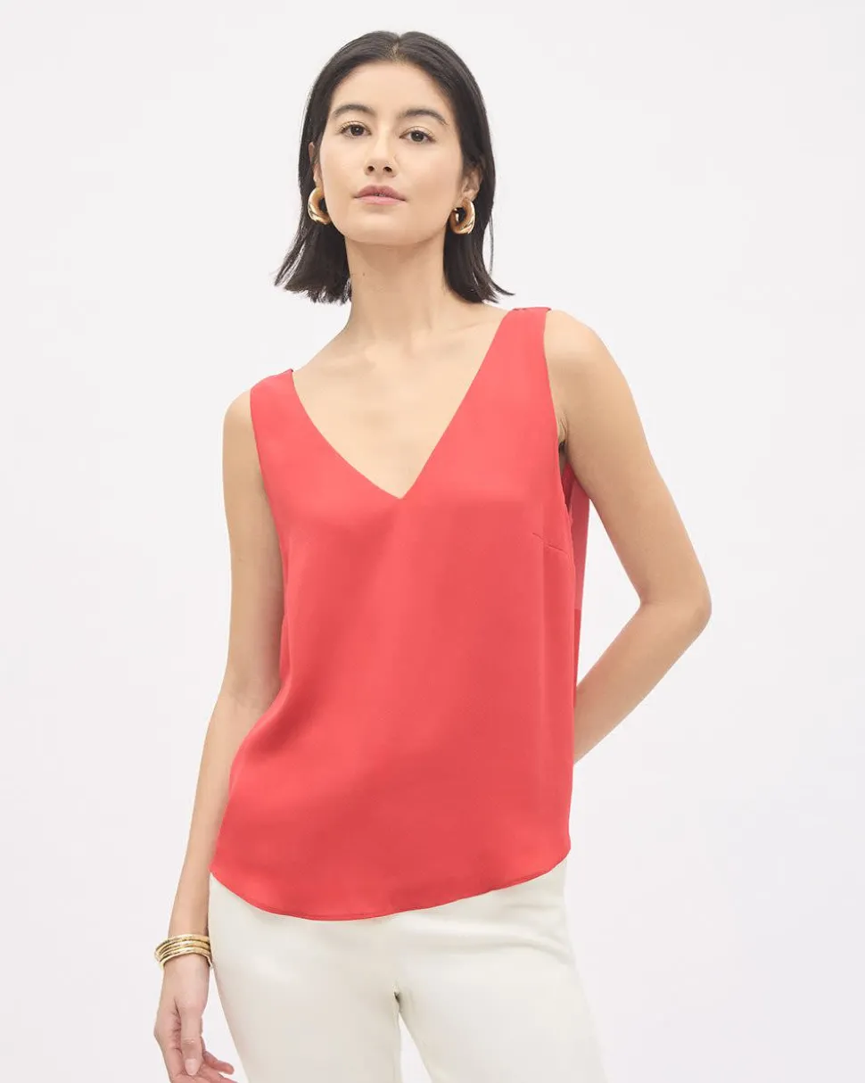 Sleeveless V-Neck Blouse