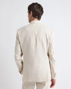 Slim Fit Stretch Linen Blazer