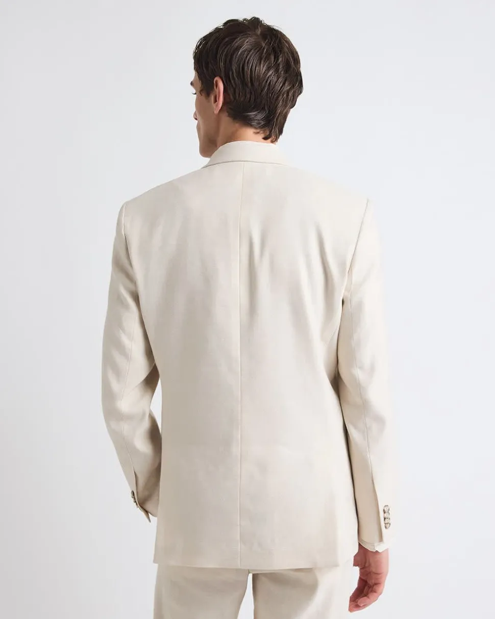 Slim Fit Stretch Linen Blazer