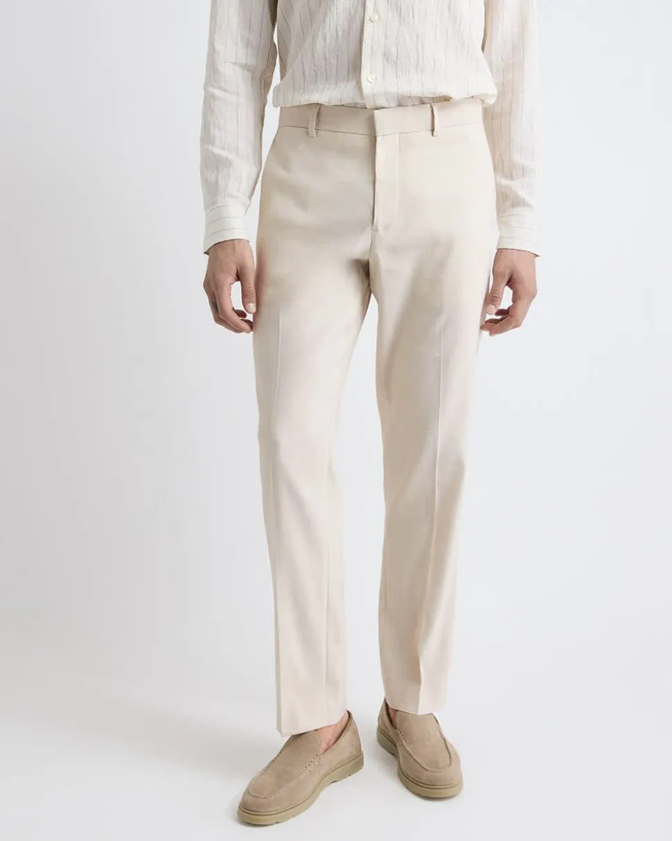 Slim Fit Stretch Linen Suit Pant