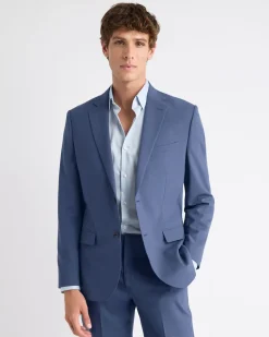 Slim-Fit Blue Wool-Blend Suit Blazer