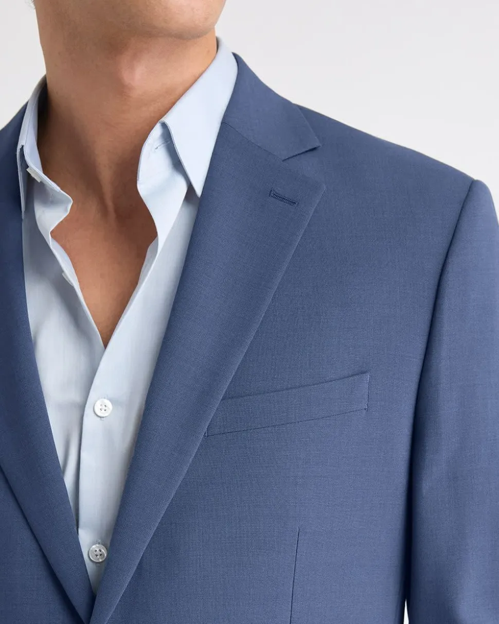 Slim-Fit Blue Wool-Blend Suit Blazer