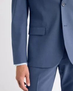 Slim-Fit Blue Wool-Blend Suit Blazer