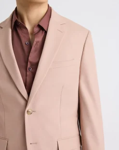 Slim-Fit Blush Pink Suit Blazer