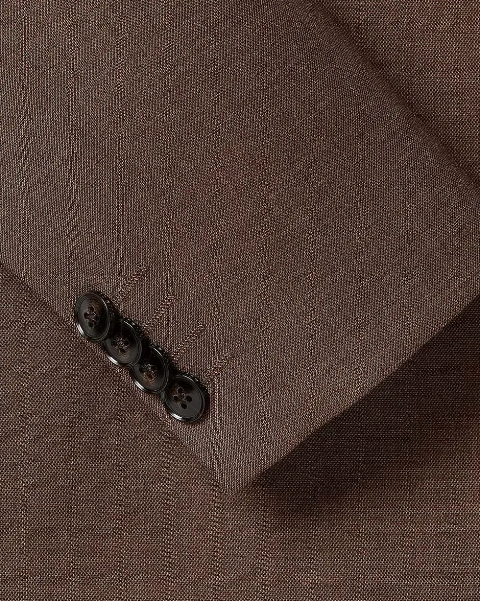 Slim-Fit Brown Suit Blazer