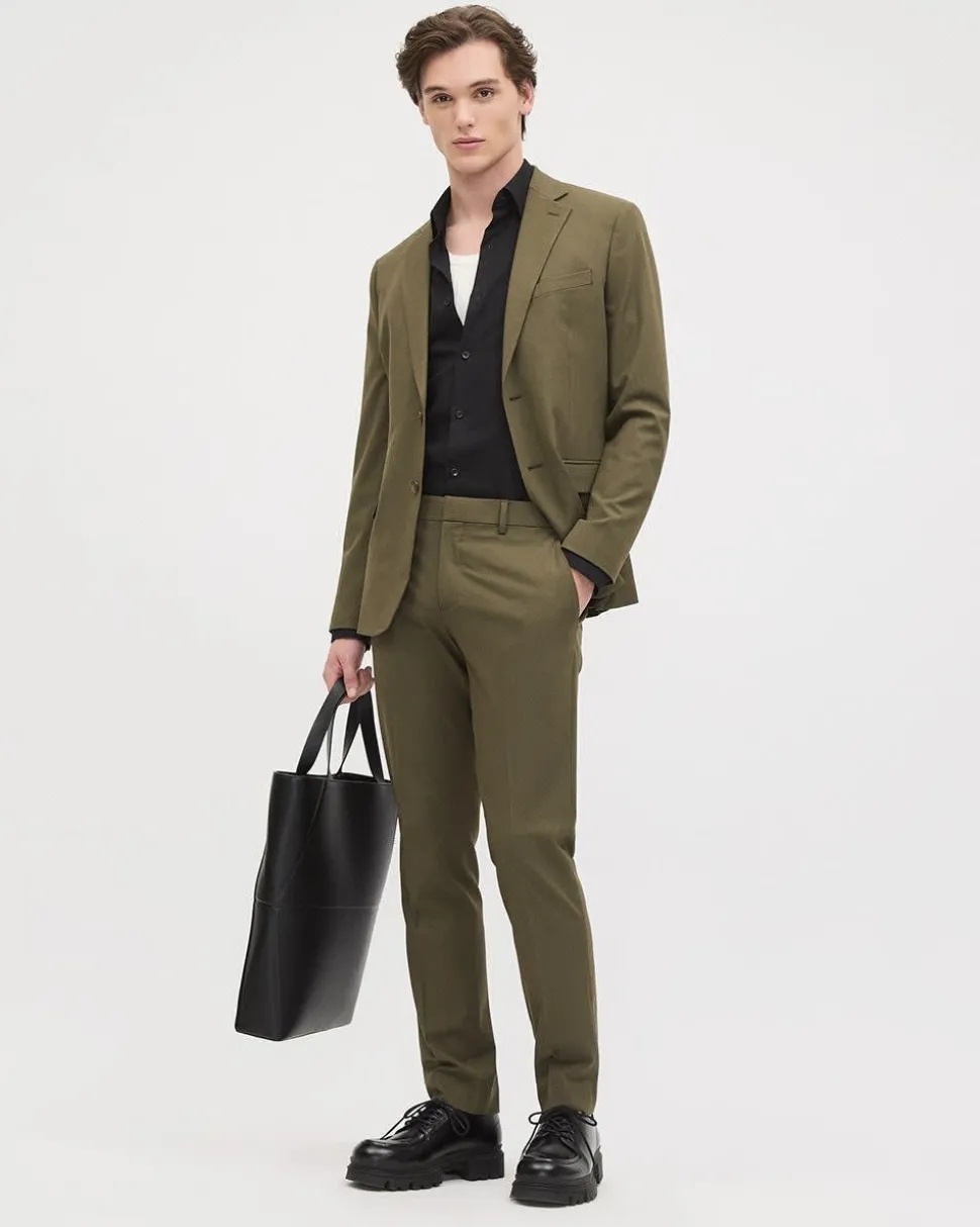 Slim-Fit Dark Olive Suit Pant