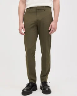 Slim-Fit Dark Olive Suit Pant