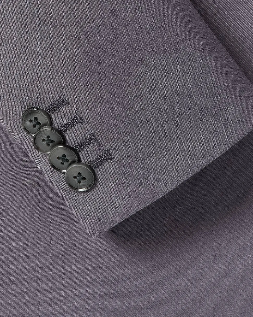 Slim-Fit Dark Violet Suit Blazer