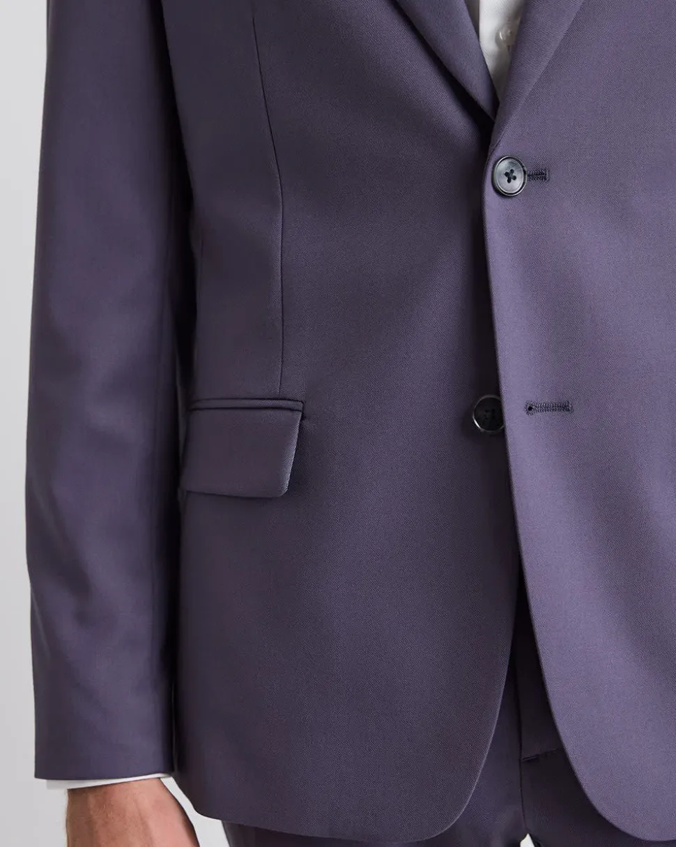 Slim-Fit Dark Violet Suit Blazer