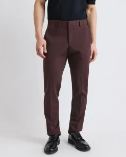 Slim-Fit Deep Berry Suit Pant